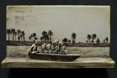 Boat with barrels